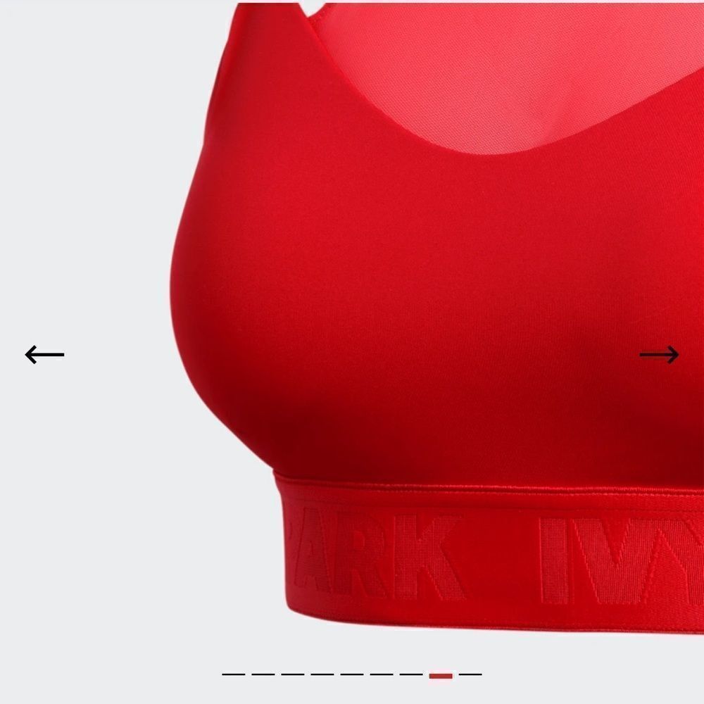 BRAND NEW IVY PARK RED HIGH-NECK SHEER BRA SIZE XS - Picture 3 of 9